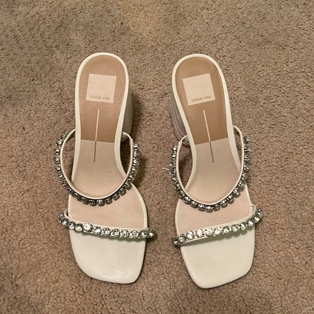 Cream dolce vita heels